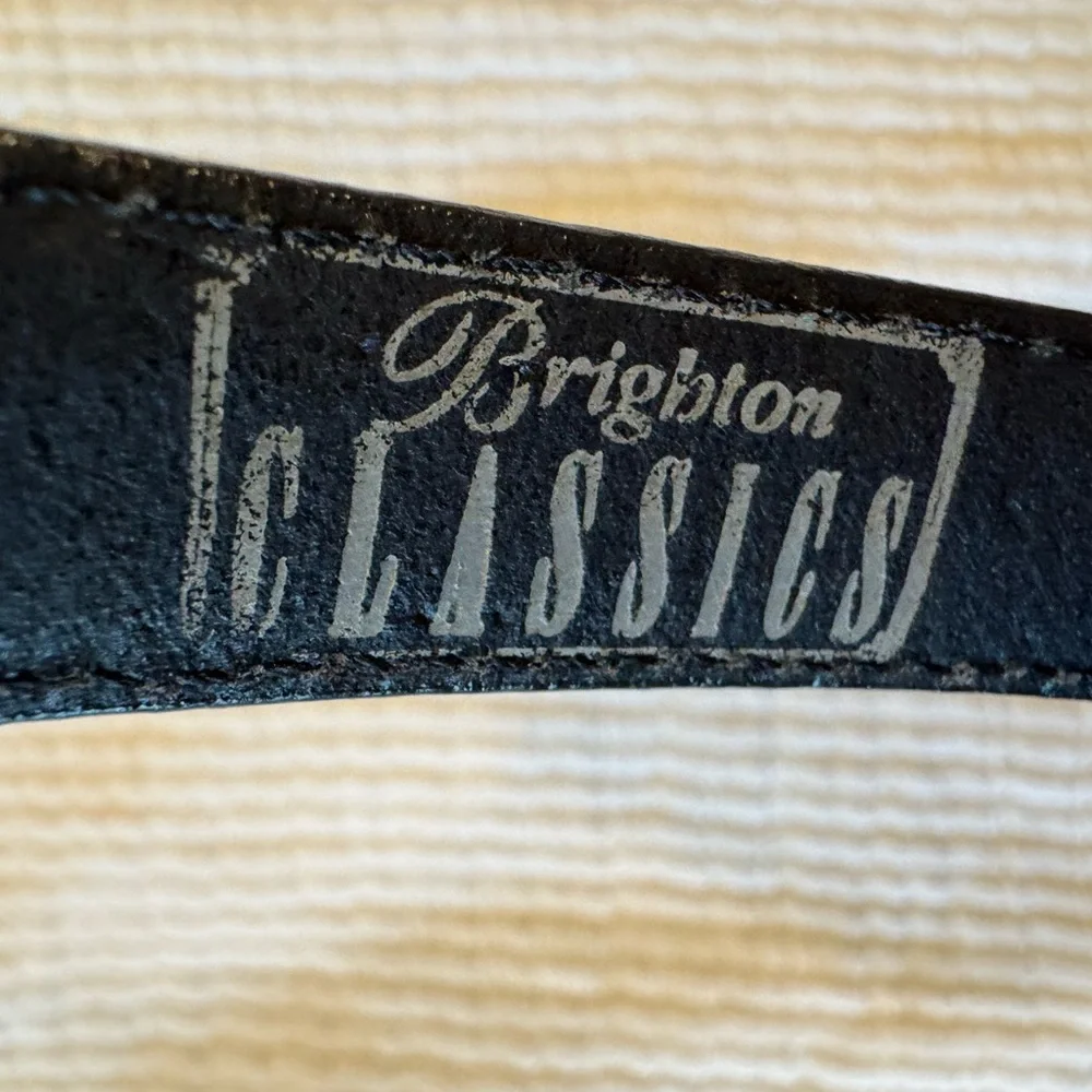 1990s Brighton black leather belt - Picture 6 of 12